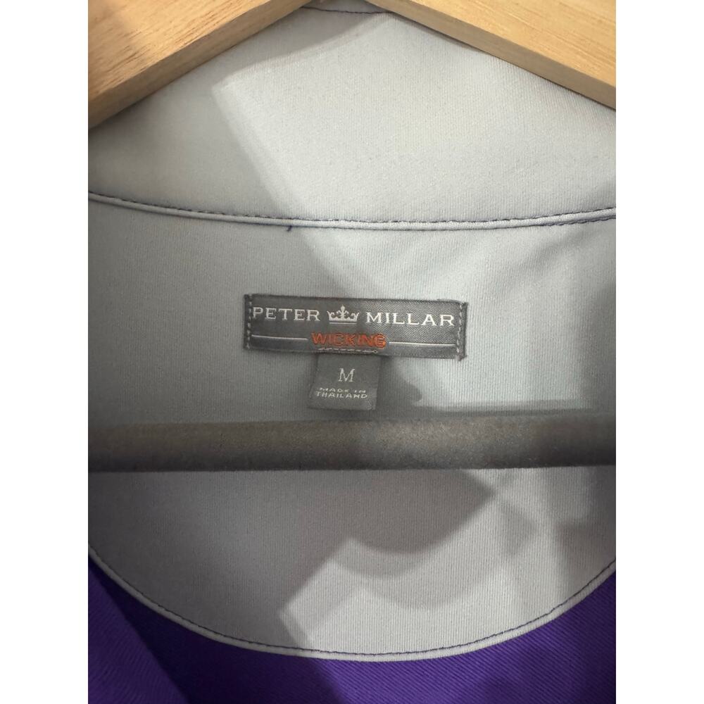 Peter Millar Wicking Purple Womens 1/4 Zip Long Sleeve Shirt Size Medium‎ - Picture 5 of 5